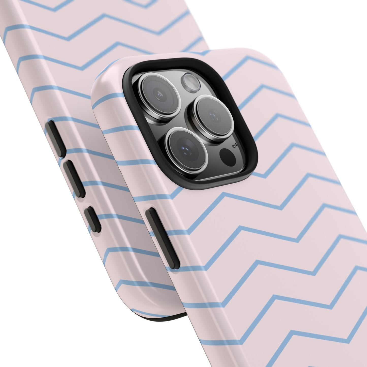 Funda para iPhone con gráfico rosa y azul