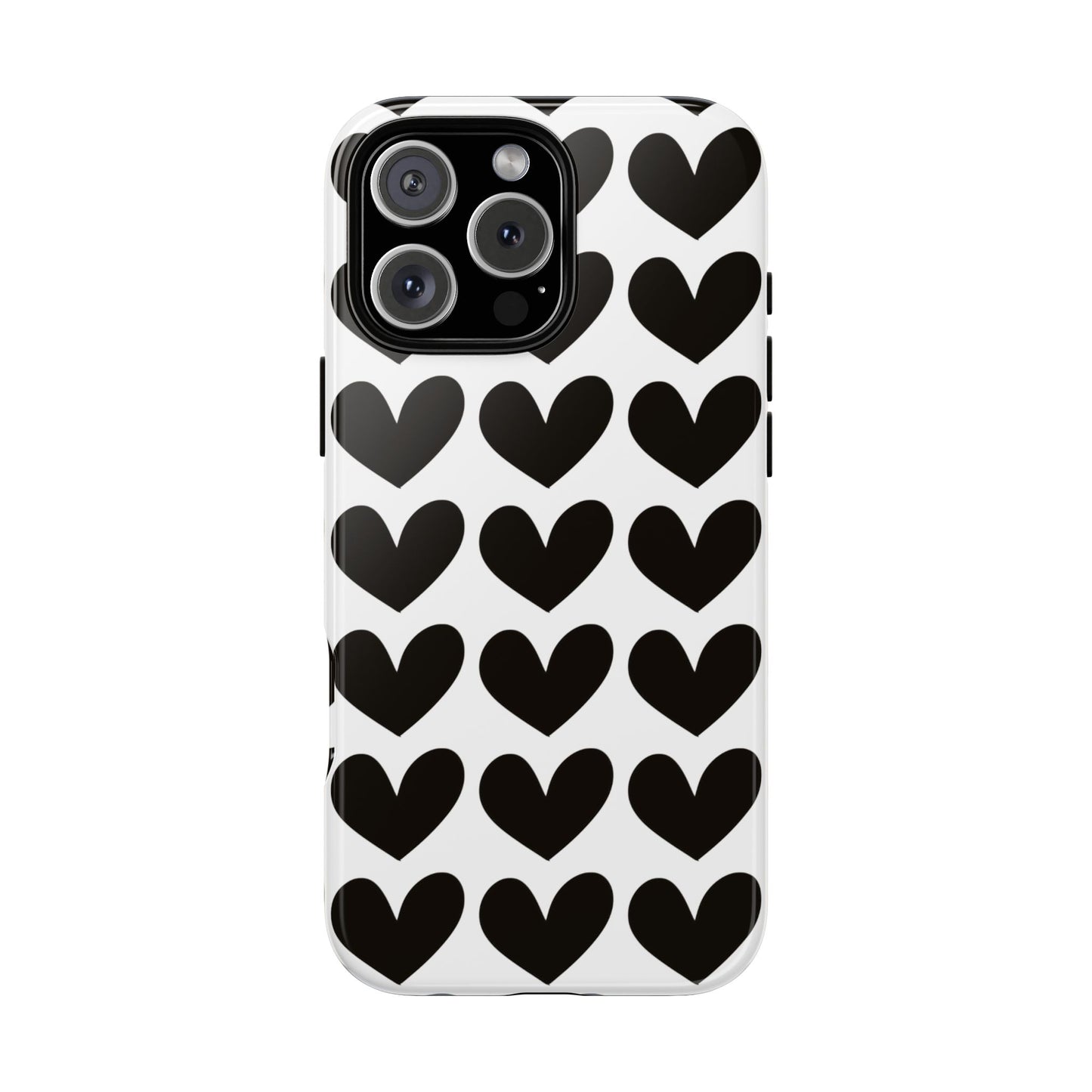 Black Hearts iPhone Case