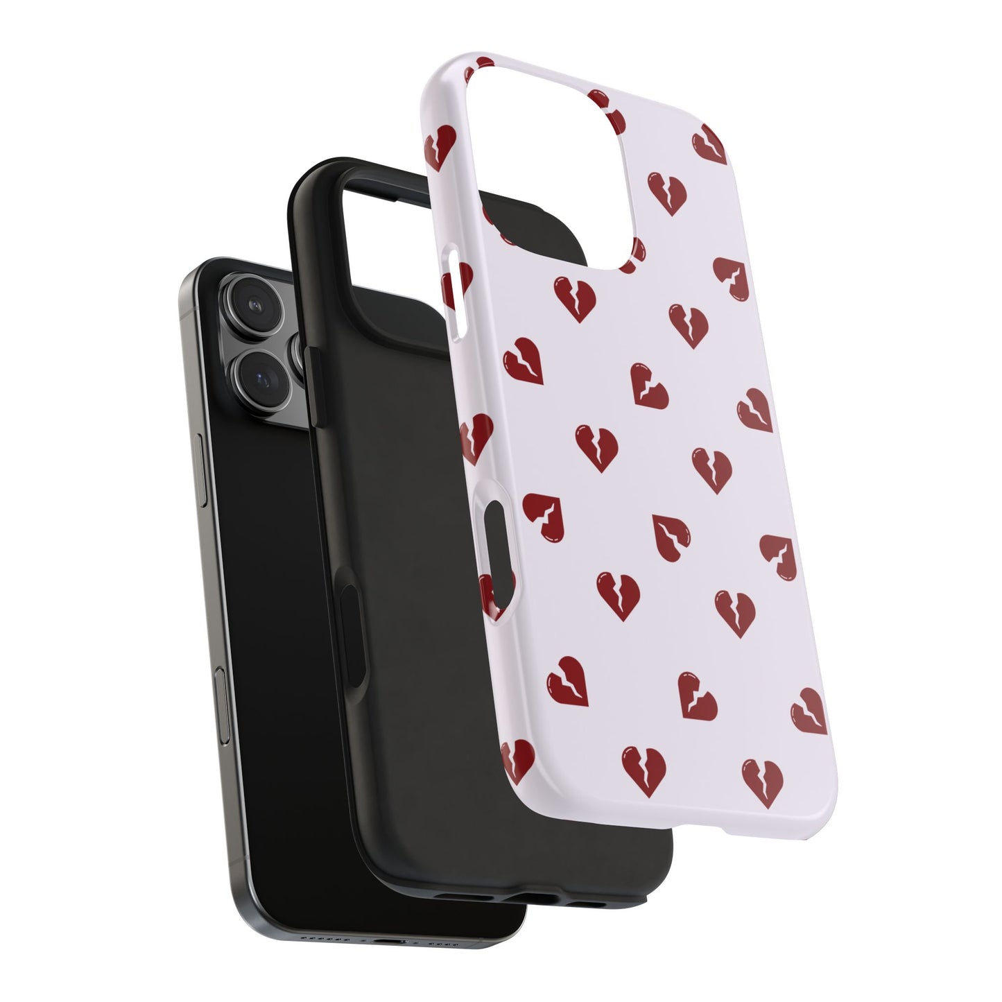 Funda para iPhone con corazones rotos