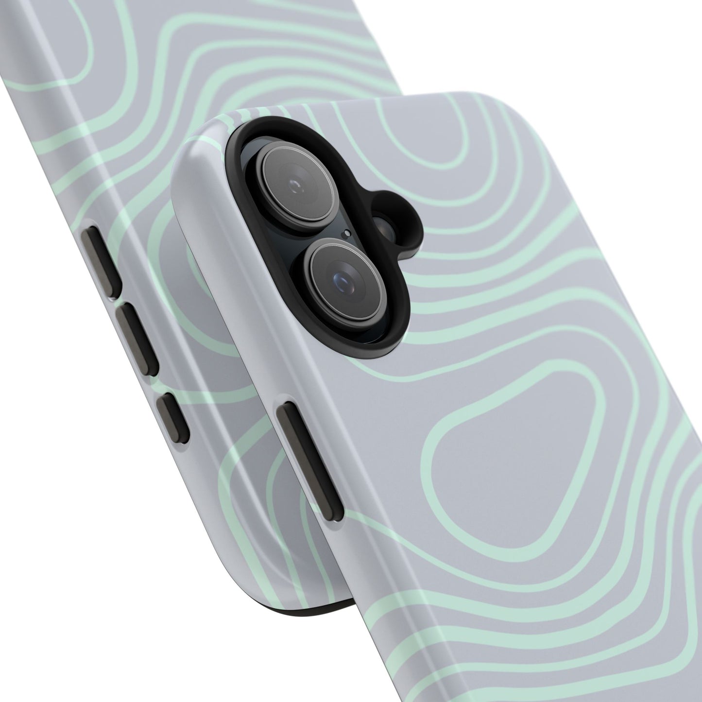 Funda para iPhone con líneas finas en color menta