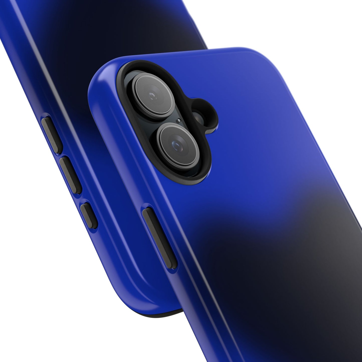 Funda para iPhone con corazón negro y azul