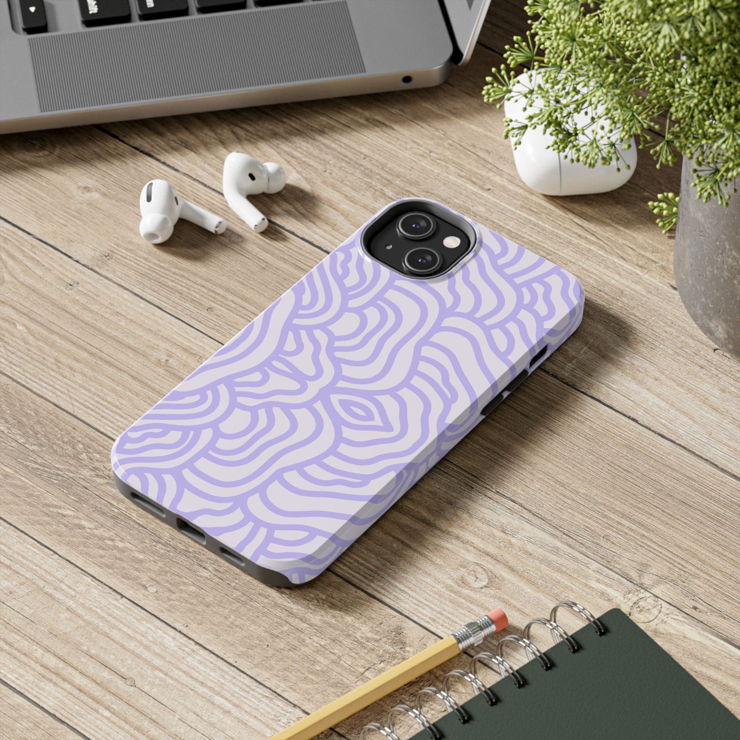 Purple Lines iPhone Case