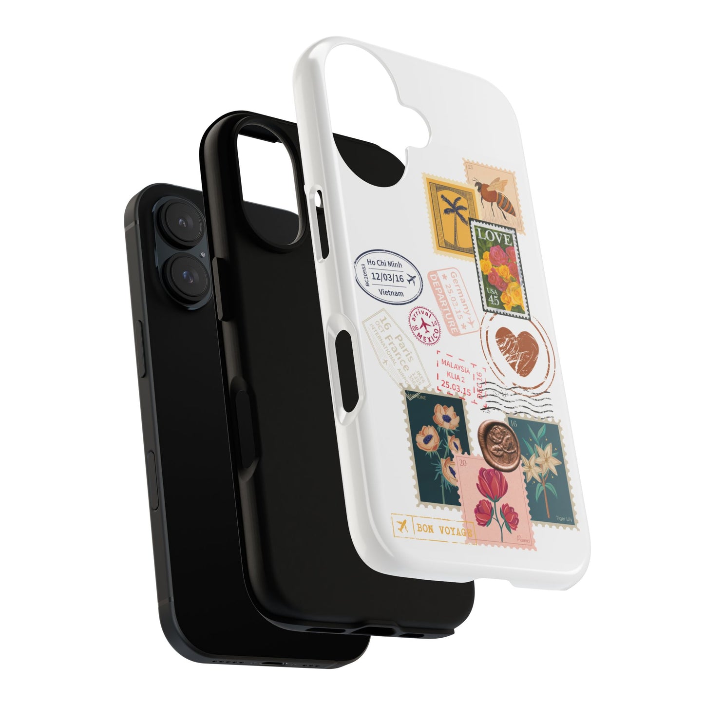 Love Letter Stamps White iPhone Case