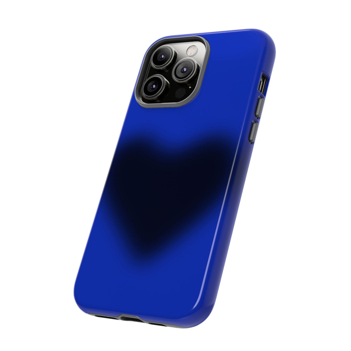Black Heart Blue iPhone Case