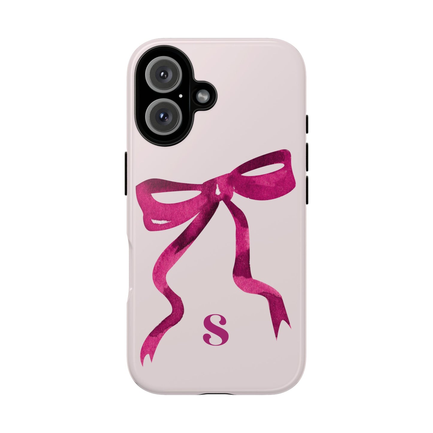 Pink Bow "S" iPhone Case
