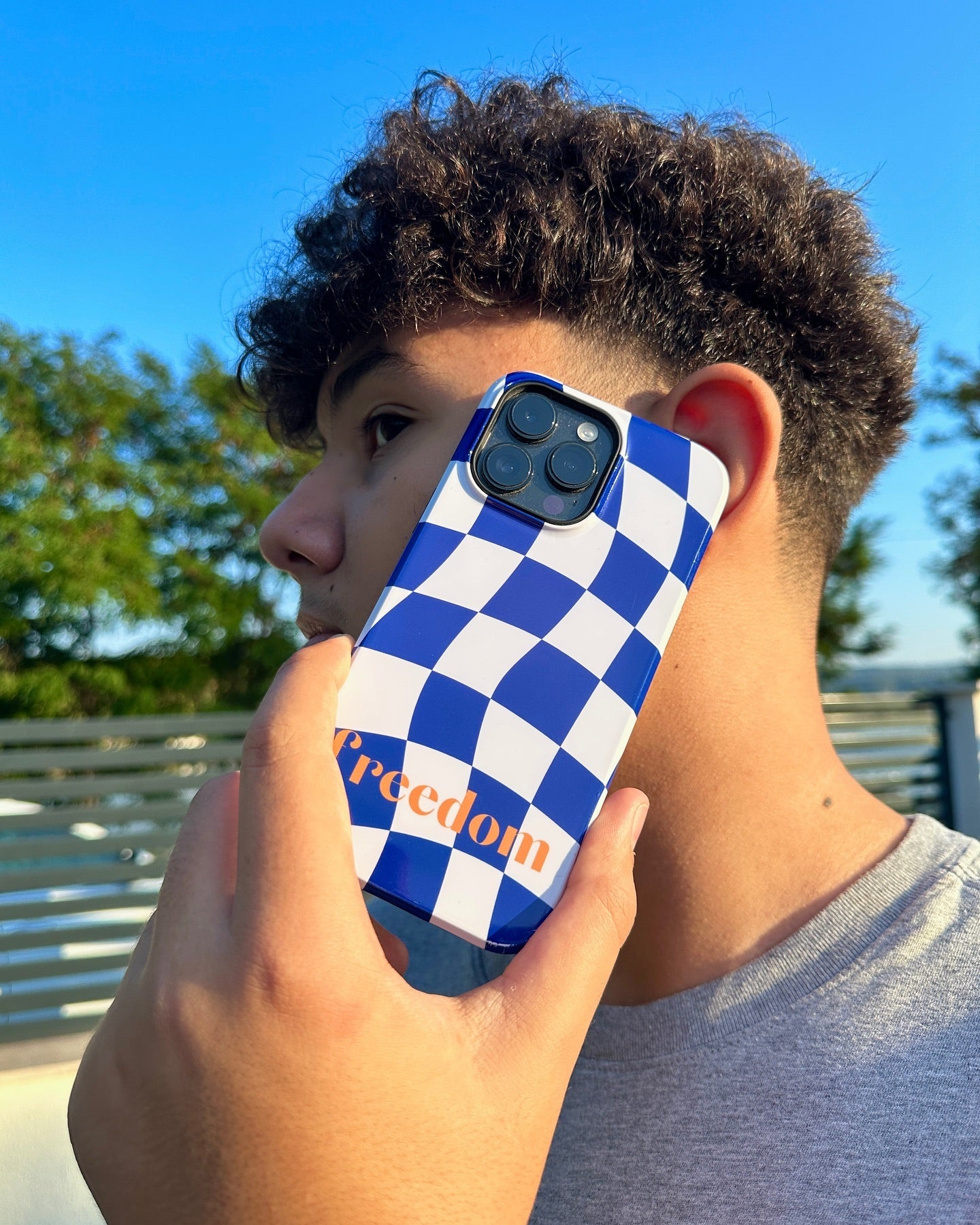 Coque iPhone Freedom Blue