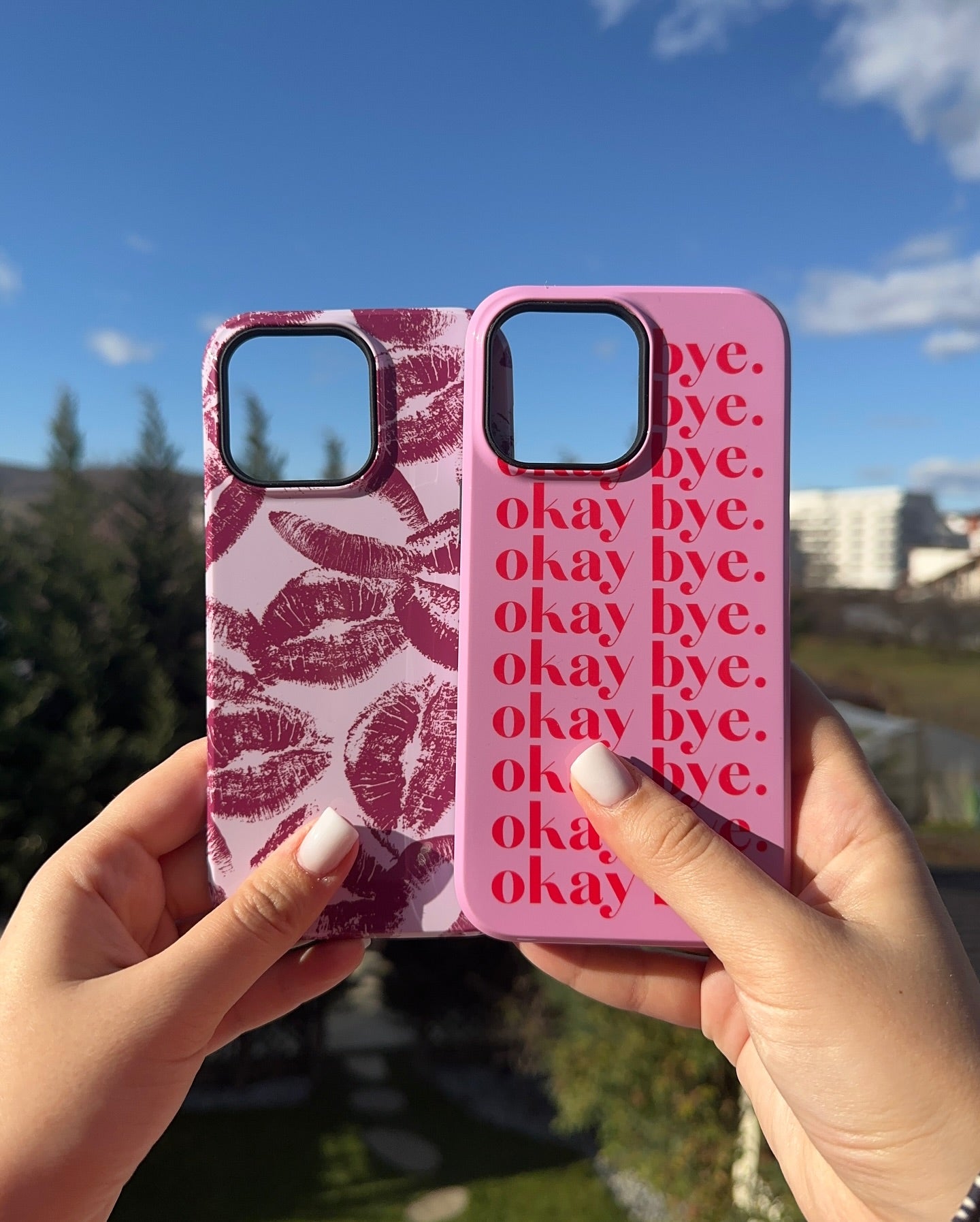Okay Bye Pink iPhone Case