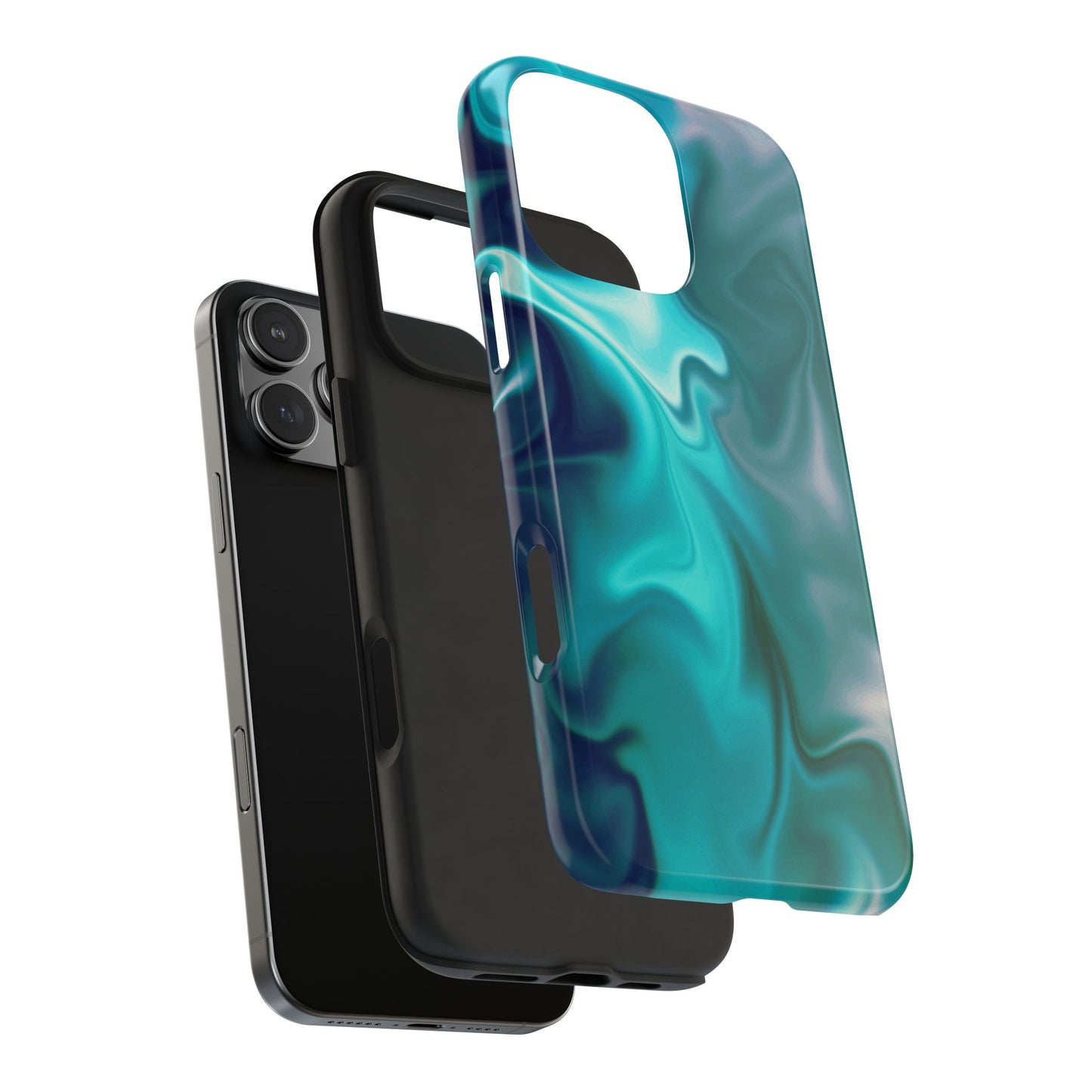 Turquoise Fluid iPhone Case