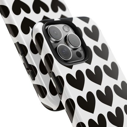 Black Hearts iPhone Case