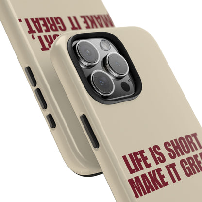 Life is short. iPhone Case