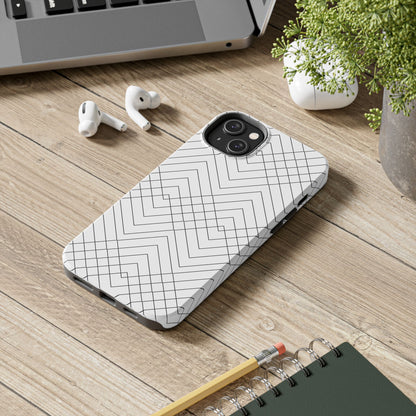 Geometric White iPhone Case