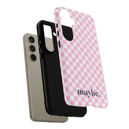 Maybe Chessboard Pink Samsung Case