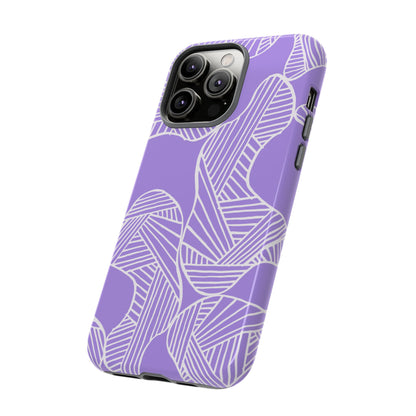 Abstract Purple Leaves iPhone Case