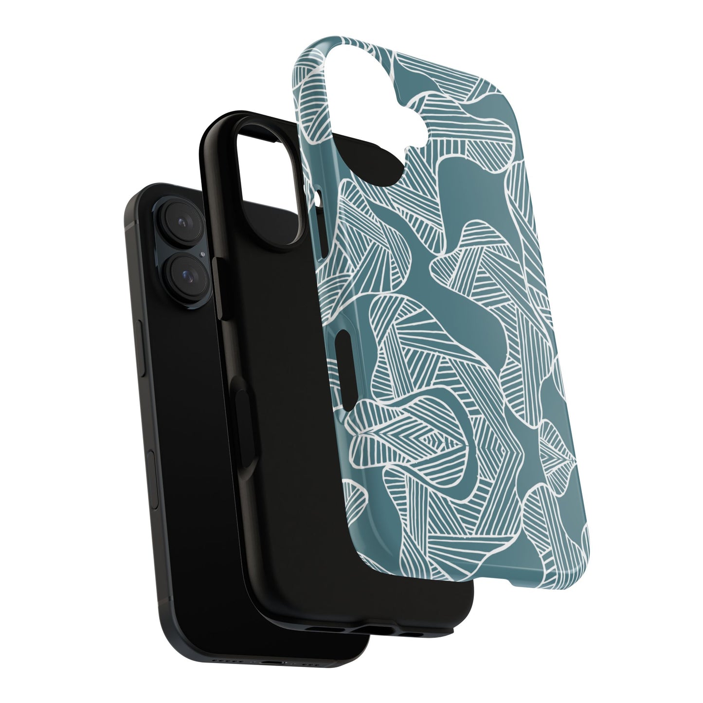 Abstract Leaves Green iPhone Case