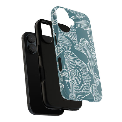 Abstract Leaves Green iPhone Case