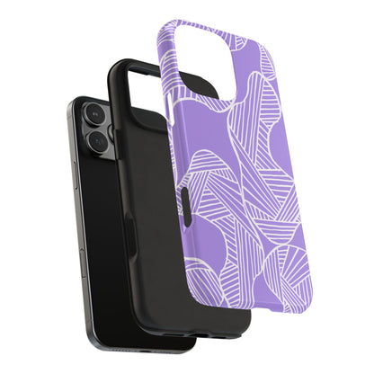 Abstract Purple Leaves iPhone Case