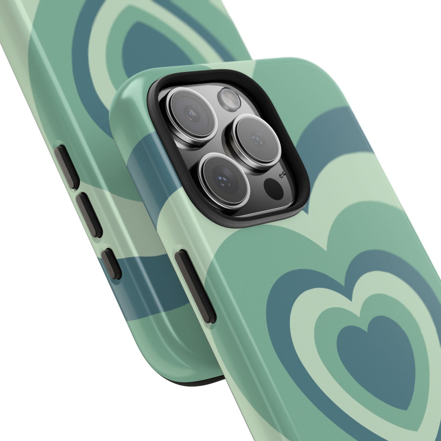 Infinity Green Hearts iPhone Case