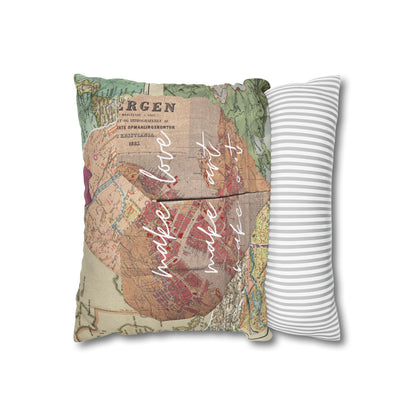 Map-Inspired Decorative Pillow