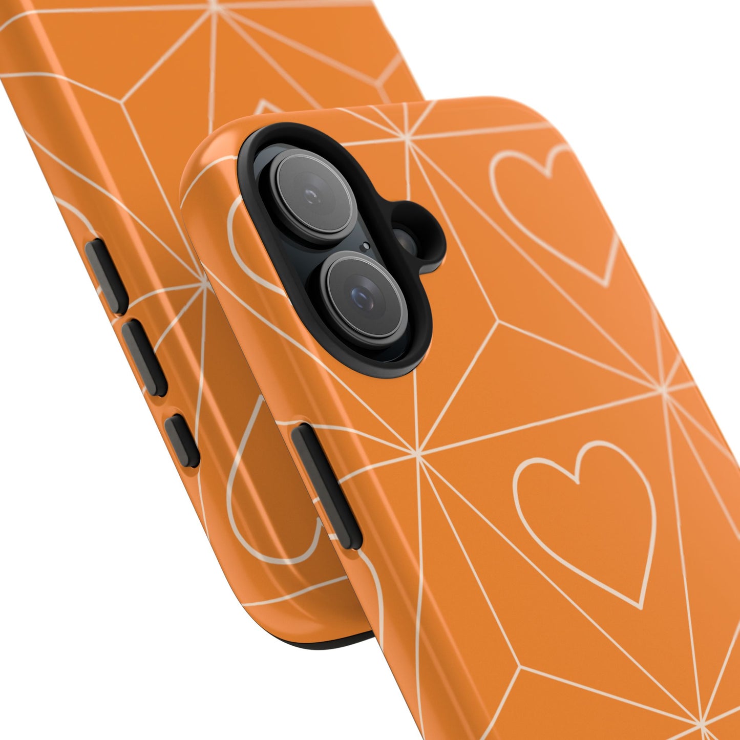 Orange Hearts iPhone Case