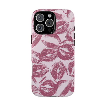 Kiss Kiss Pink iPhone Case