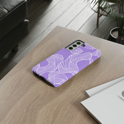 Abstract Purple Leaves Samsung Case