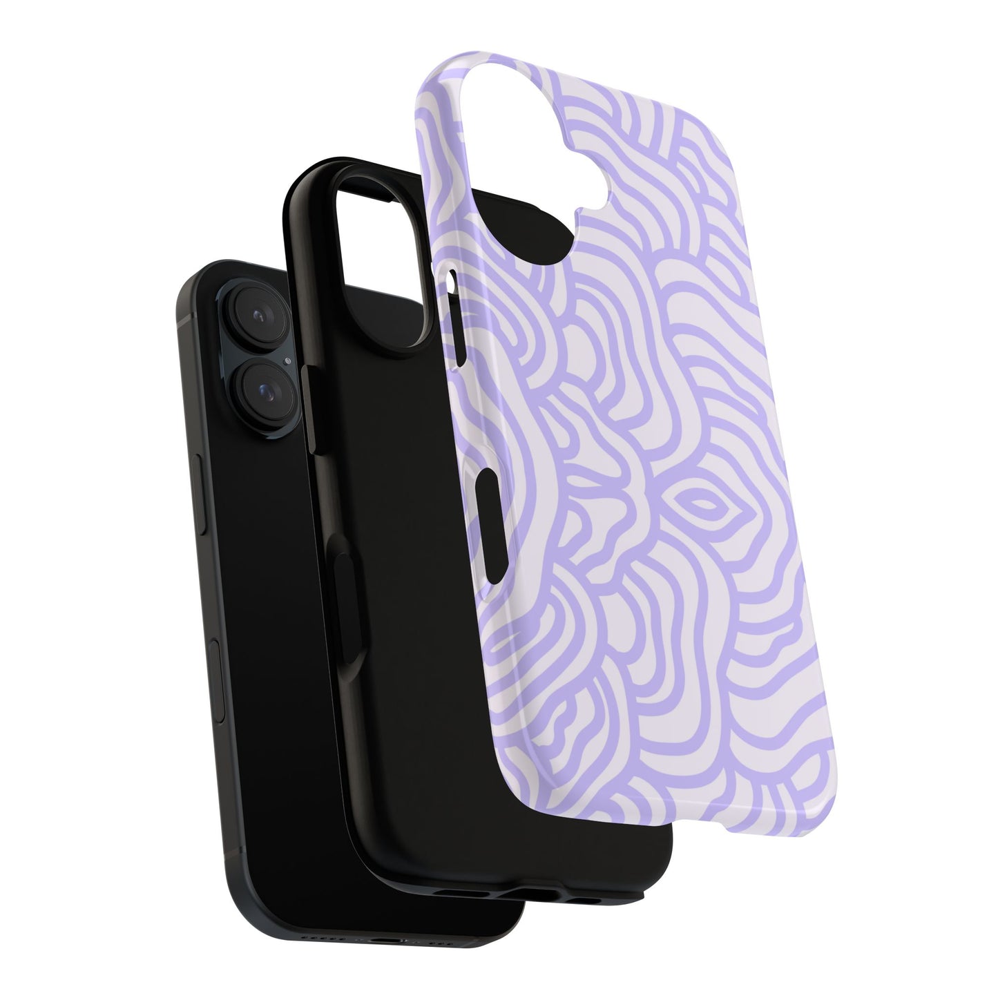 Purple Lines iPhone Case