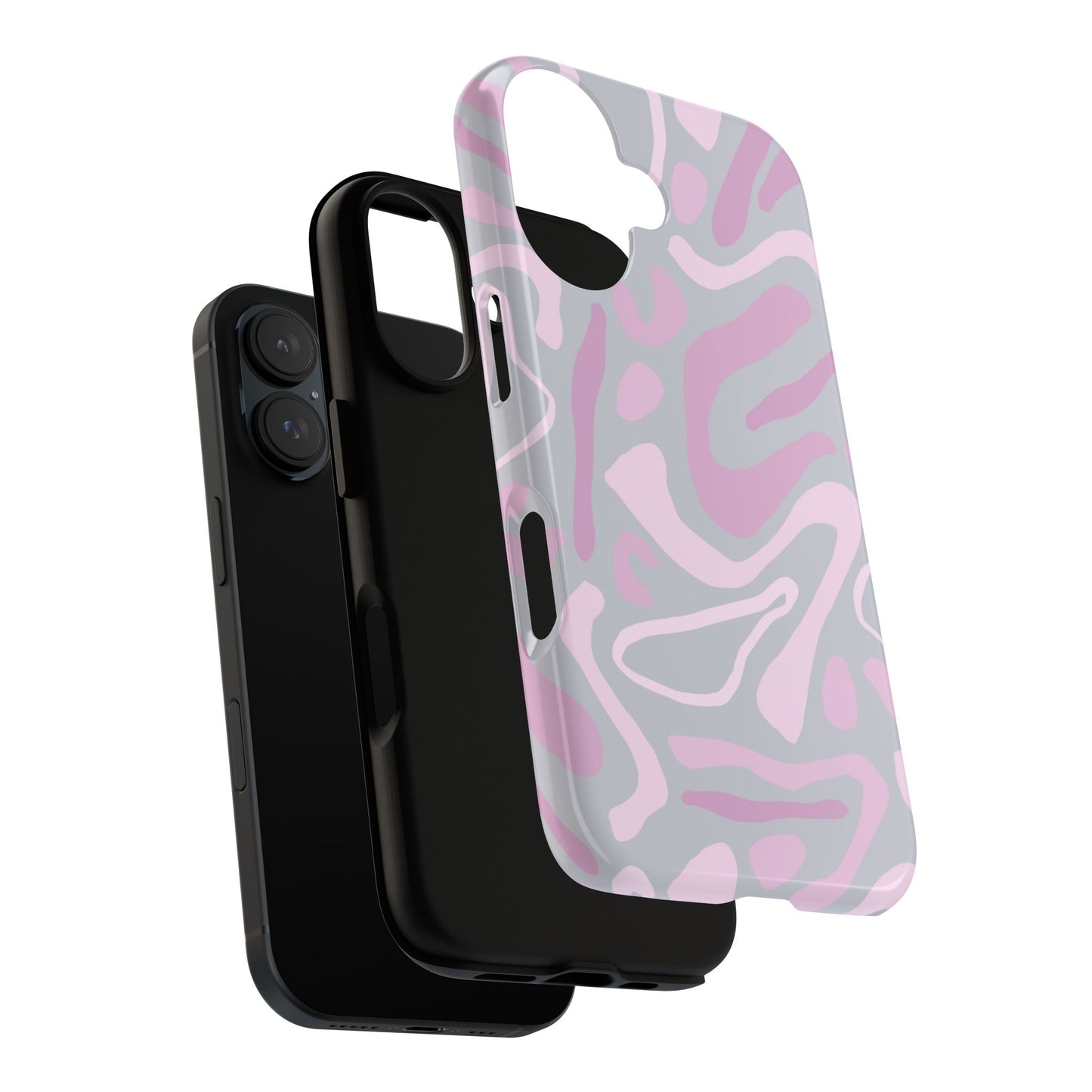 Pink Abstract Shapes iPhone Case