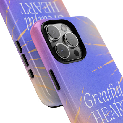 Grateful Heart Blue iPhone Case