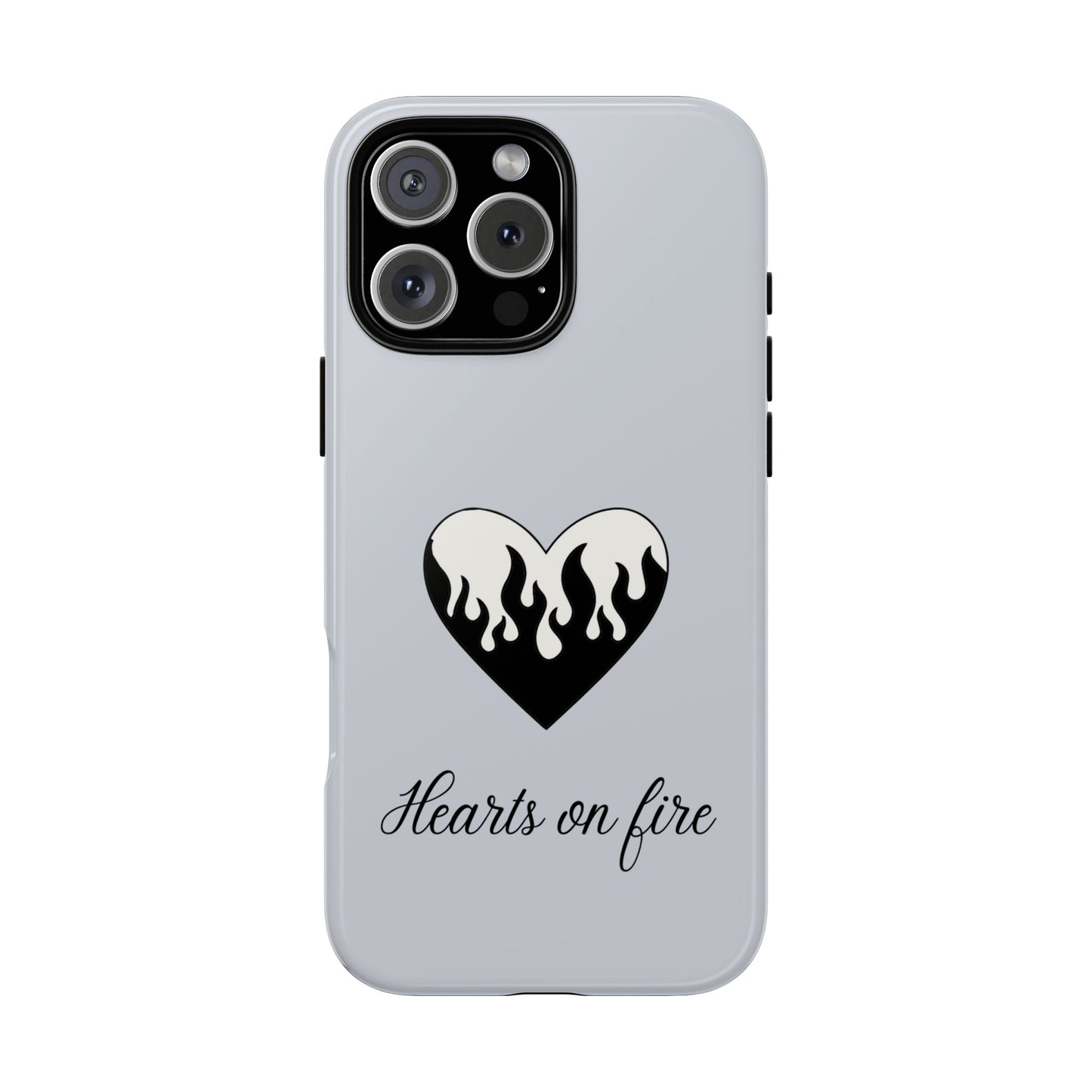 Hearts On Fire Grey iPhone Case