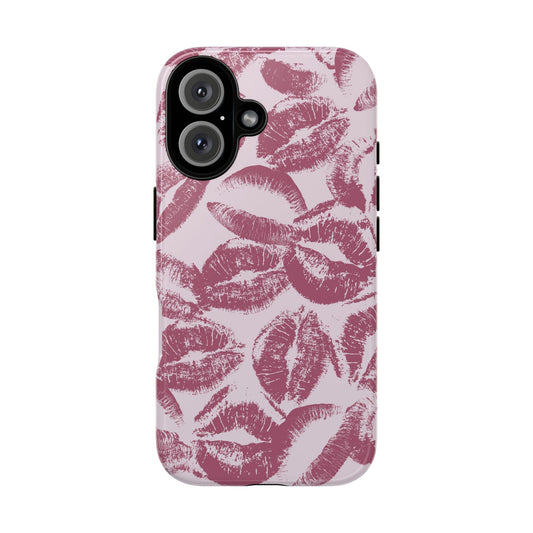 Kiss Kiss Pink iPhone Case