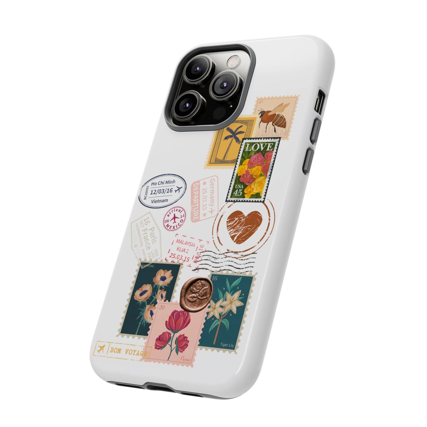 Love Letter Stamps White iPhone Case