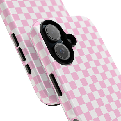 Maybe Chessboard Pink iPhone Case