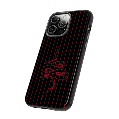 Red Snake Black iPhone Case