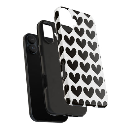 Black Hearts iPhone Case