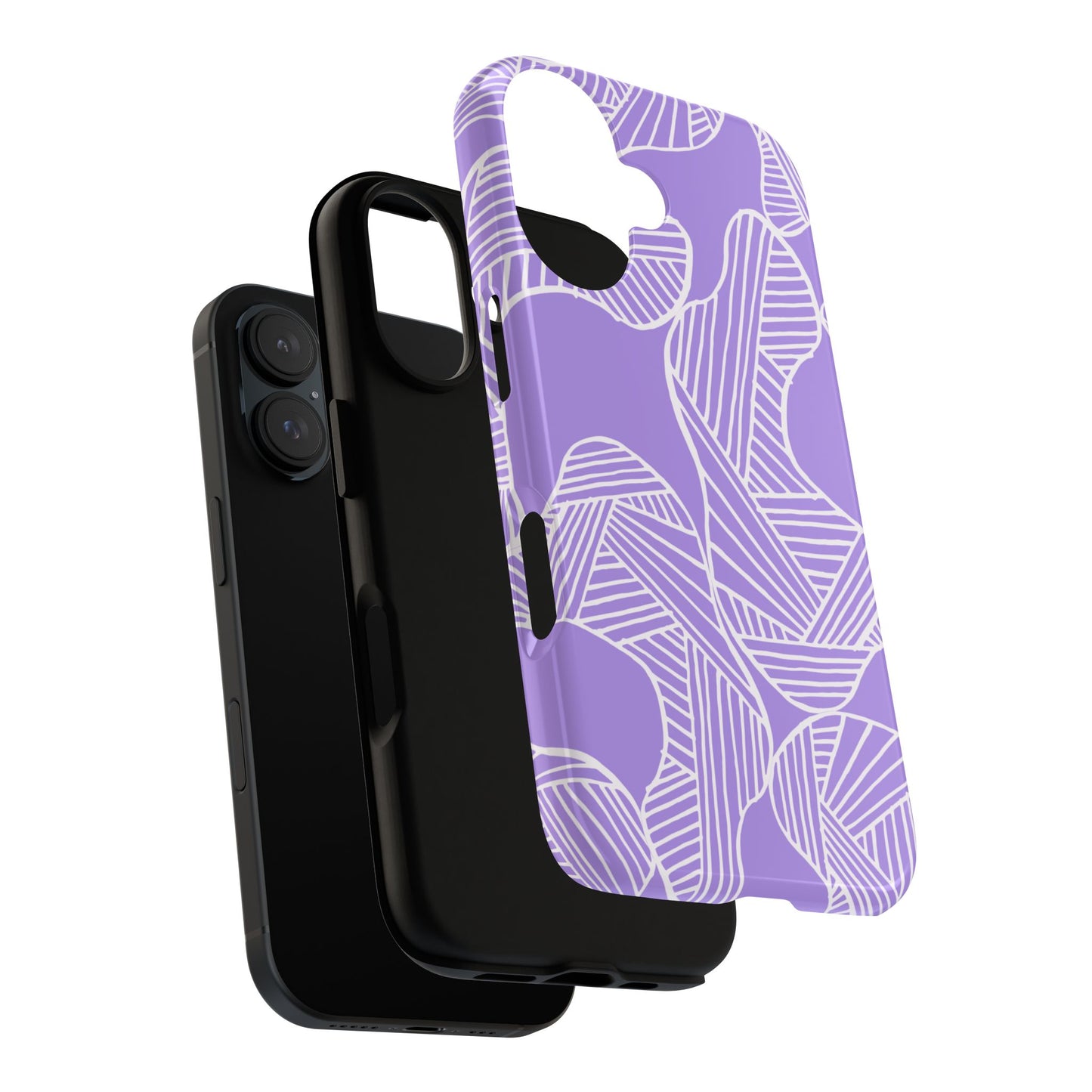 Abstract Purple Leaves iPhone Case