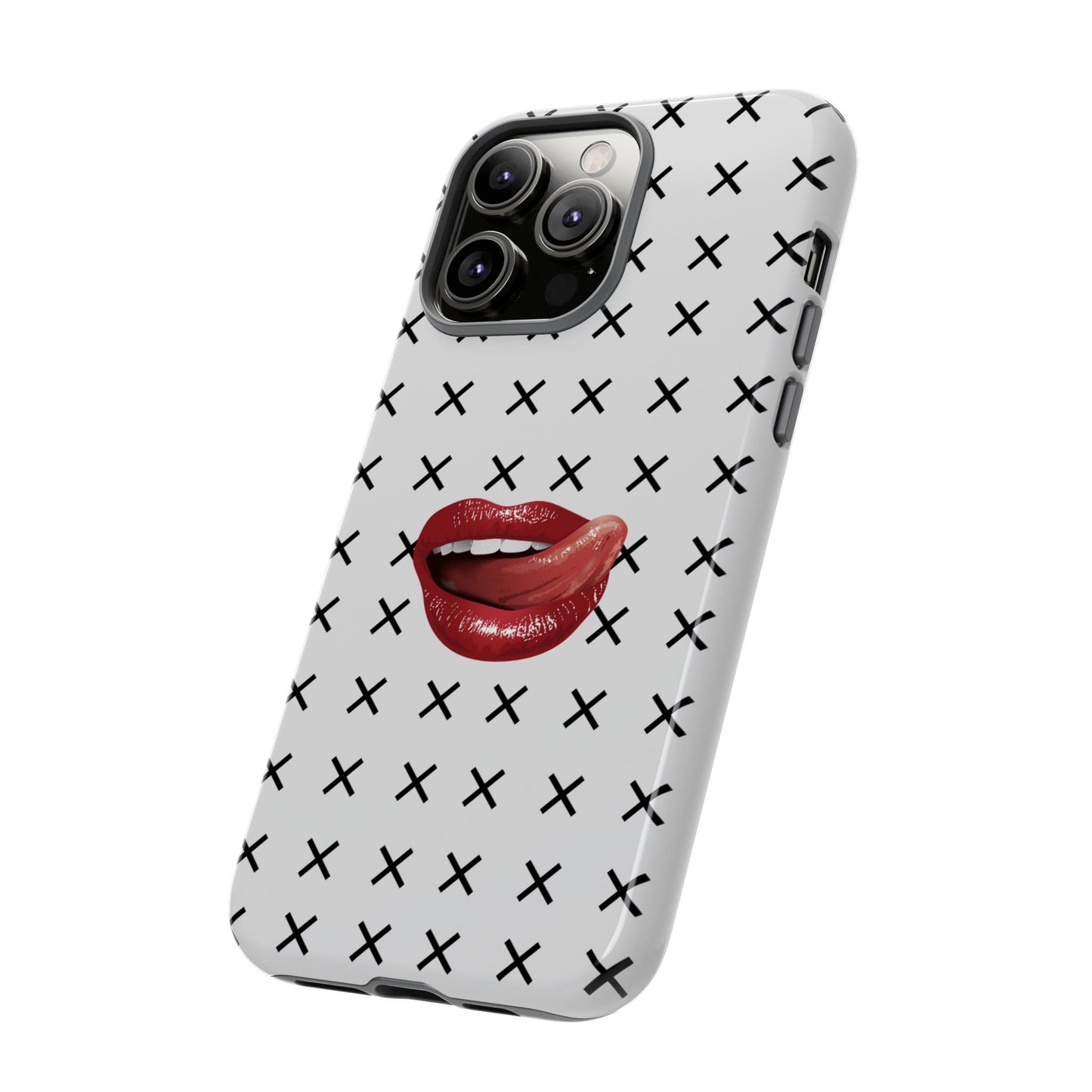 Forbidden Lips White iPhone Case