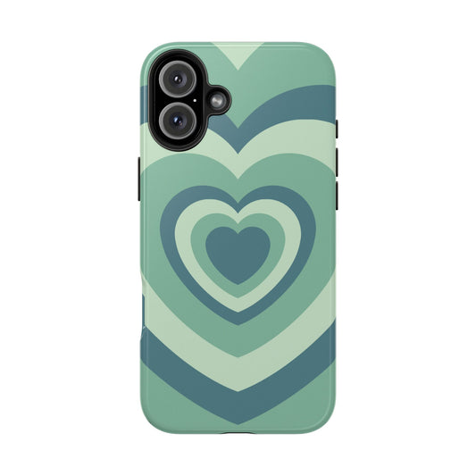 Infinity Green Hearts iPhone Case