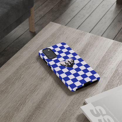 Blue Chessboard Samsung Case