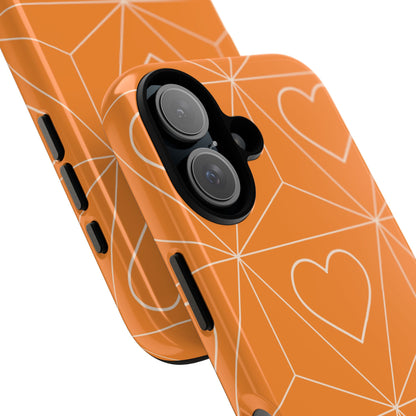 Orange Hearts iPhone Case