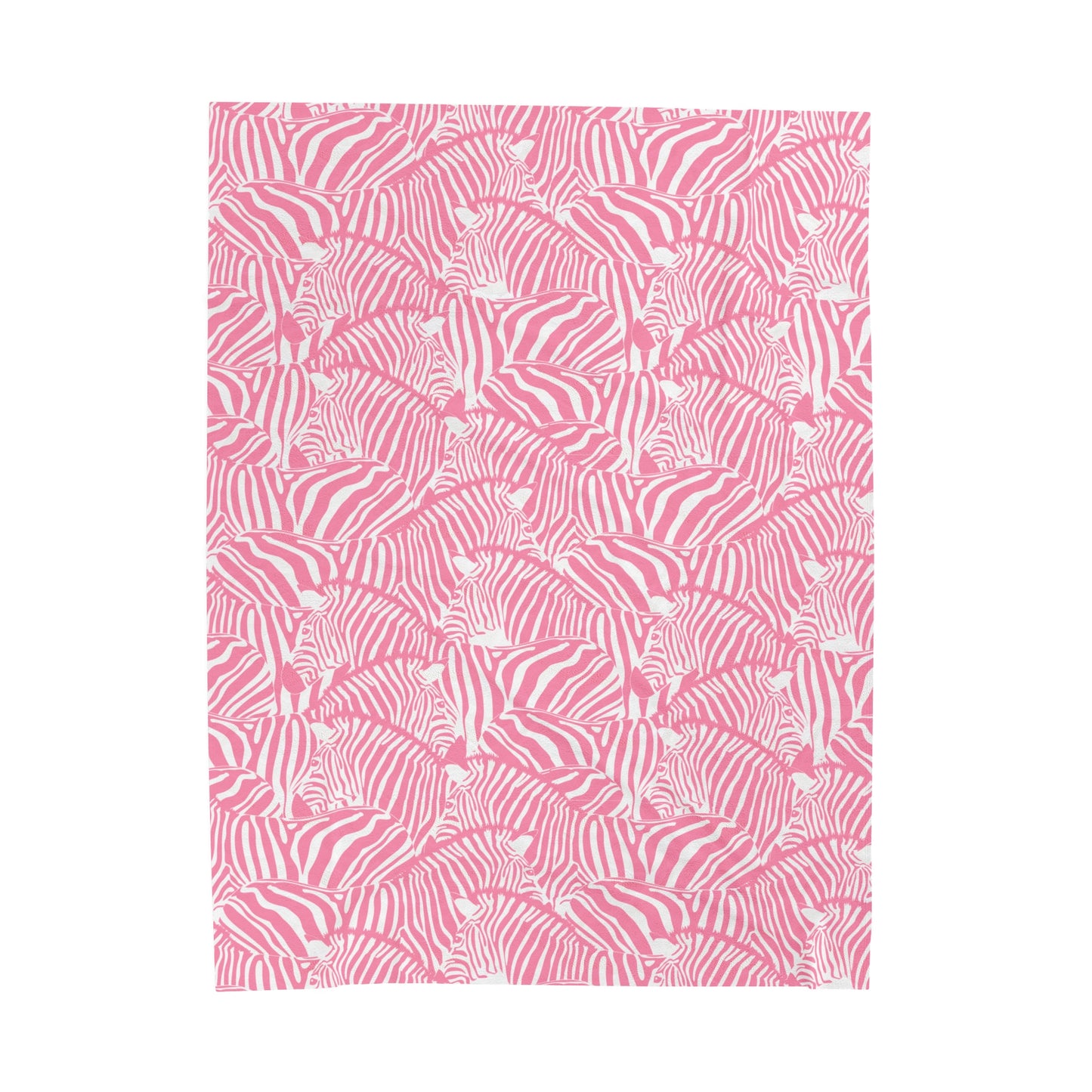 Pink Zebra Plush Blanket