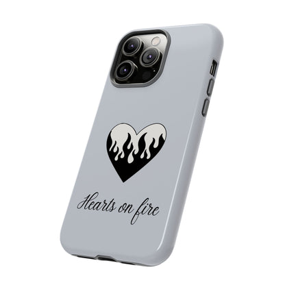 Hearts On Fire Grey iPhone Case