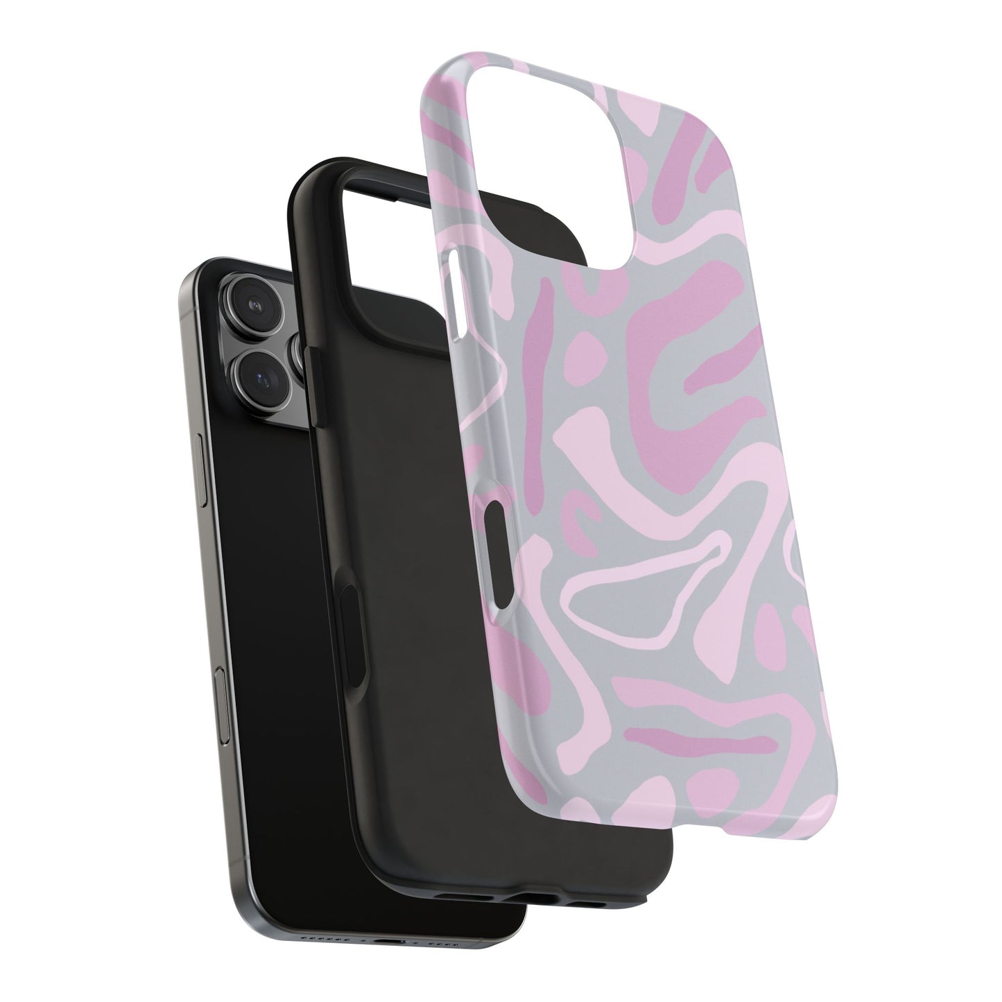 Pink Abstract Shapes iPhone Case