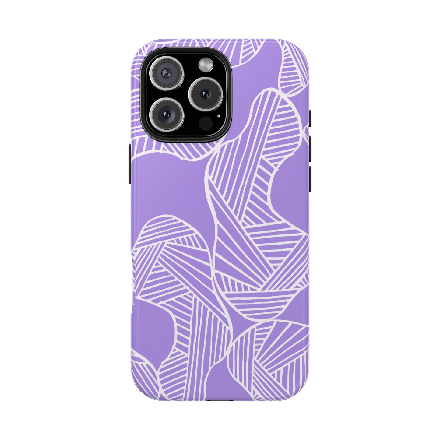 Abstract Purple Leaves iPhone Case