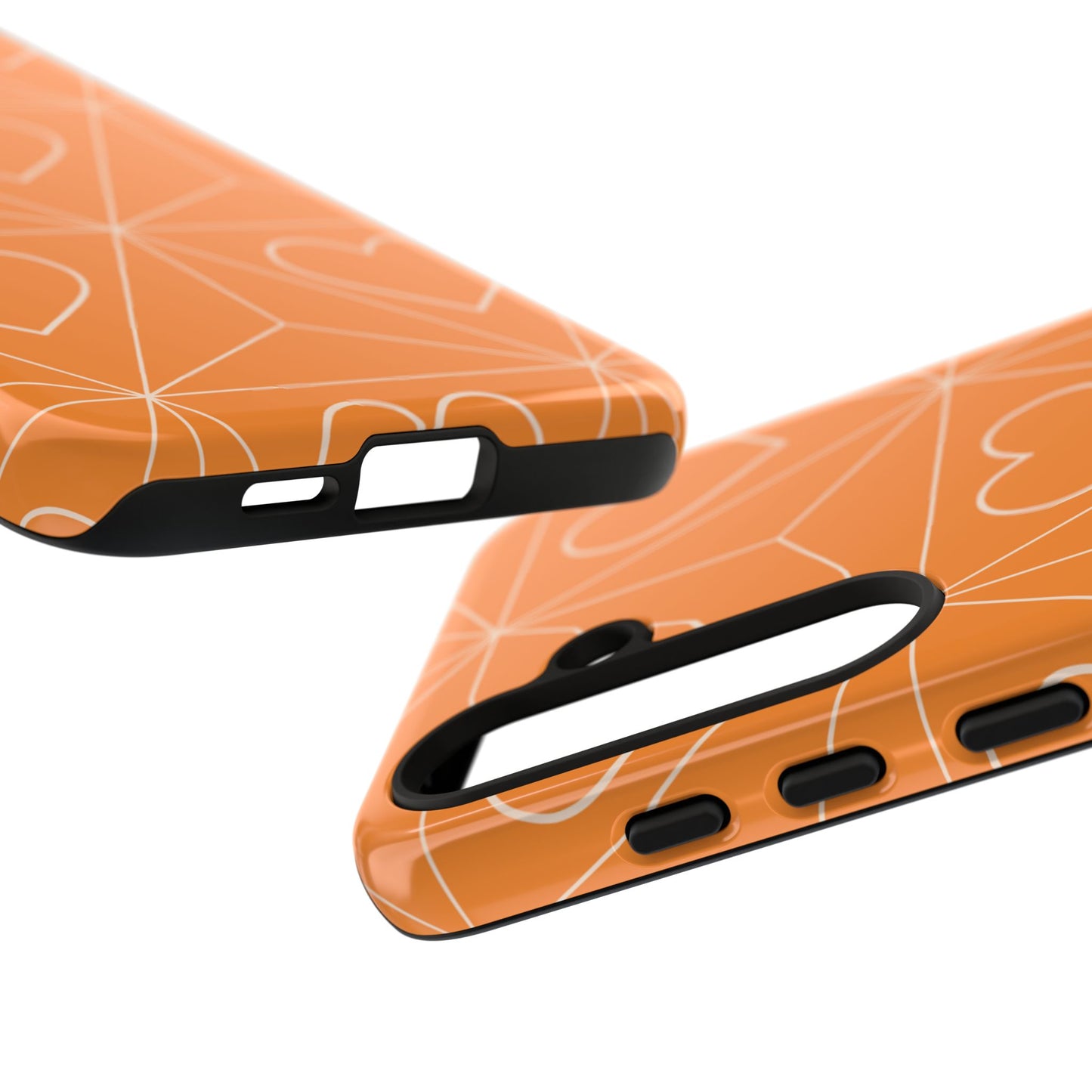 Orange Hearts Samsung Case