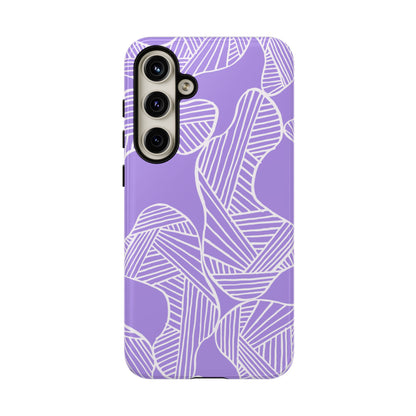 Abstract Purple Leaves Samsung Case