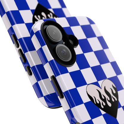 Blue Chessboard iPhone Case