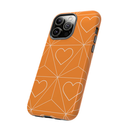 Orange Hearts iPhone Case