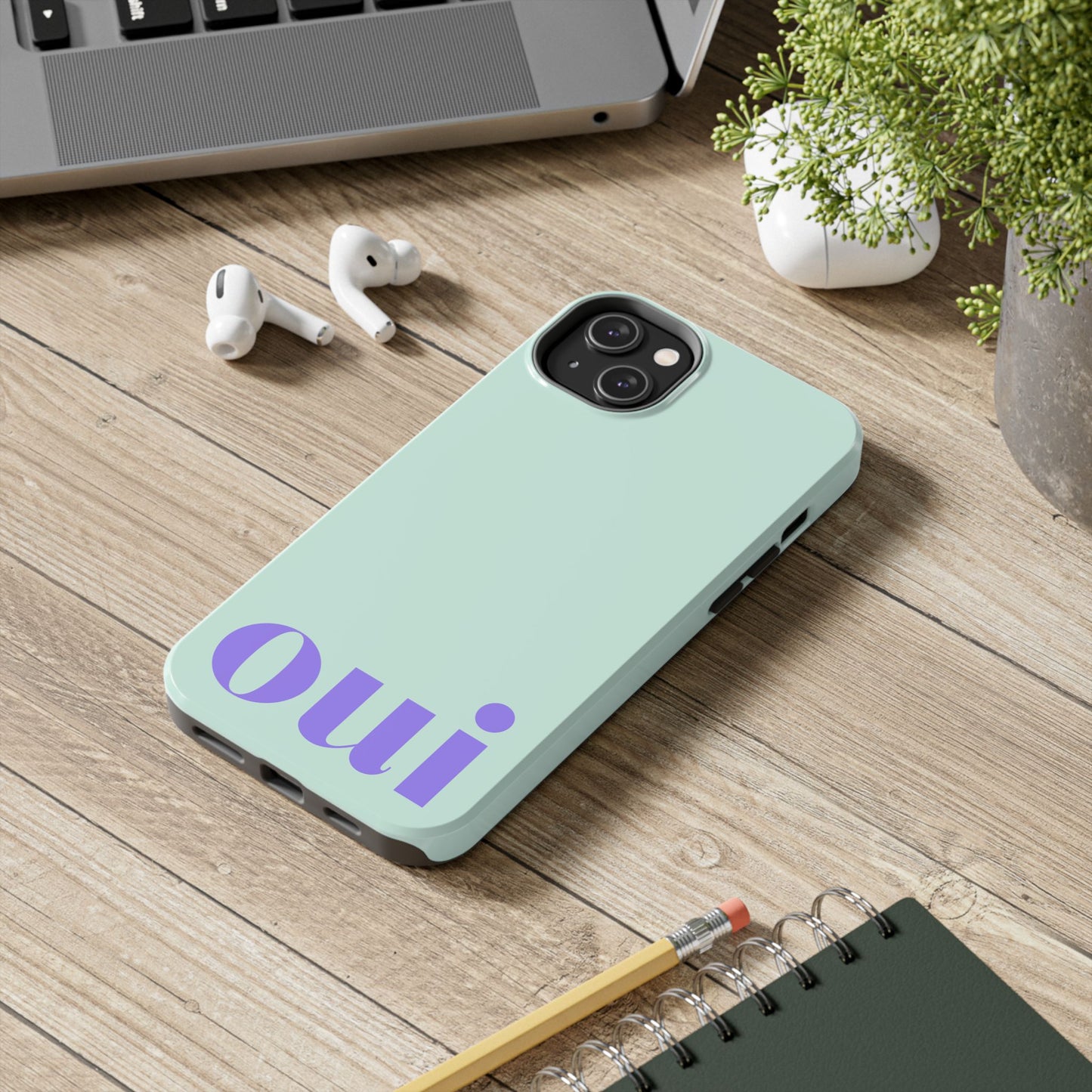 Oui Oui Green iPhone Case