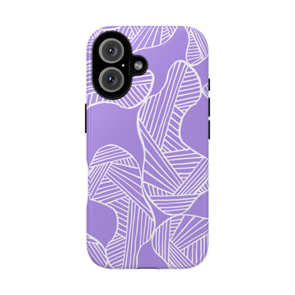 Abstract Purple Leaves iPhone Case