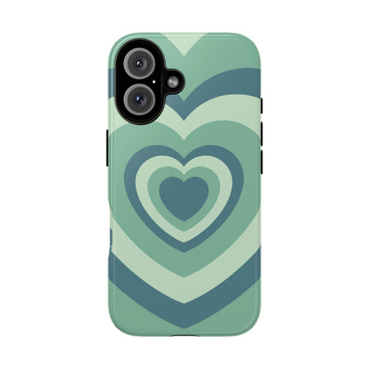 Infinity Green Hearts iPhone Case